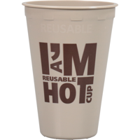 Depa | Beker | I´M a HOT cup | PP | reusable | automaatgeschikt | 180ml | 96mm | taupe | 432 stuks