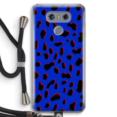 Blue Leopard: LG G6 Transparant Hoesje met koord