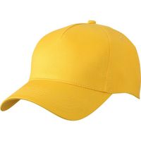 5x stuks 5-panel baseball petjes /caps in de kleur goud geel - thumbnail