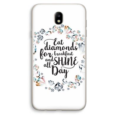 Diamonds: Samsung Galaxy J7 (2017) Transparant Hoesje