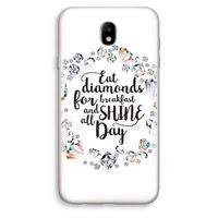 Diamonds: Samsung Galaxy J7 (2017) Transparant Hoesje