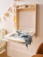 Wandluiertafel met opbergruimte hout