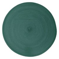Ronde placemat gevlochten kunststof emerald groen 38 cm - Placemats