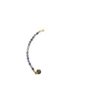Solid Gold Tussenstuk Armband Edelsteen 4mm Kwarts Blauw