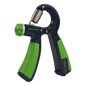 Tunturi Handknijper met teller verstelbaar 10 - 40 kg groen