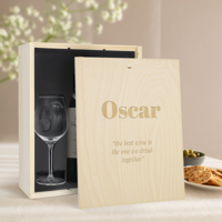 Wijnpakket met glas - Salentein Primus Malbec (Gegraveerde deksel)