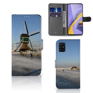 Samsung Galaxy A51 Flip Cover Schaatsers