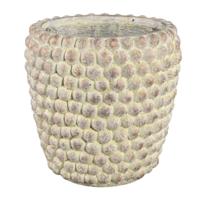 PTMD bloempot ruis xl crème 30 cm | 2 stuks