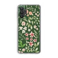 Botanical green sweet flower heaven: Samsung Galaxy A32 5G Transparant Hoesje