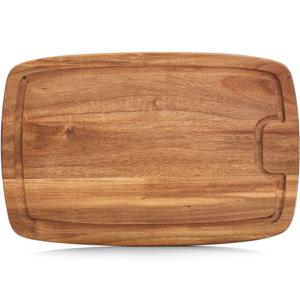 Zeller luxe acacia houten snijplank - met sapgroef - 40 x 26 cm - Snijplanken/serveerplanken