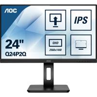AOC Q24P2Q LCD-monitor Energielabel E (A - G) 60.5 cm (23.8 inch) 2560 x 1440 Pixel 16:9 4 ms Hoofdtelefoonaansluiting, Audio-Line-in IPS LED