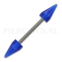Barbell acryl cones blauw