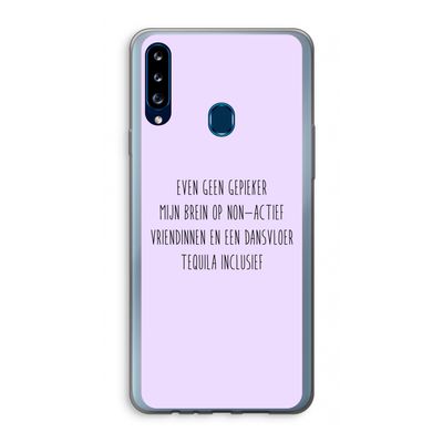 Tequila: Samsung Galaxy A20s Transparant Hoesje
