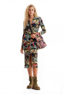 Tapestry midi-jurk M. Christian Lacroix - BROWN - M