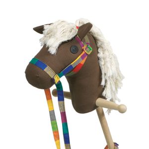 Goki houten stokpaard bruin