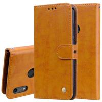 Business stijl olie Wax textuur horizontale Flip lederen case voor Huawei Honor 8A (met vingerafdruk gat) met houder & kaartsleuven & portemonnee (ge