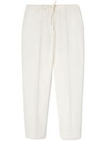 Jil Sander pantalon en coton à lien de resserrage - Blanc