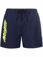 MSGM short de bain à logo imprimé - Bleu