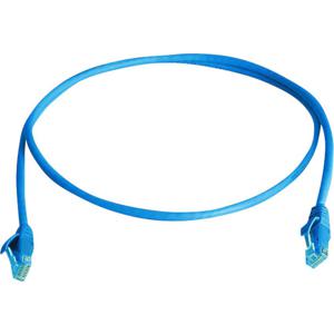 Telegärtner 100008053 RJ45 Netwerkkabel, patchkabel CAT 6 U/UTP 0.50 m Blauw Vlambestendig, Halogeenvrij 1 stuk(s)