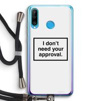 Don't need approval: Huawei P30 Lite Transparant Hoesje met koord