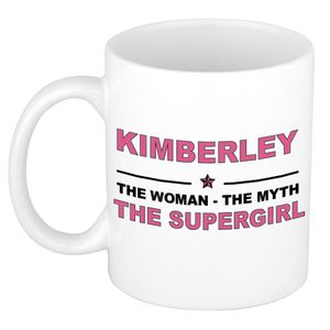 Kimberley The woman, The myth the supergirl cadeau koffie mok / thee beker 300 ml