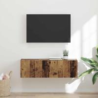 TV Wandkast Oud Hout 60 x 31 x 29.5 cm Bewerkt hout