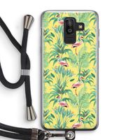 Flamingo party: Samsung Galaxy J8 (2018) Transparant Hoesje met koord