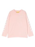 Off-White Kids t-shirt imprimé à manches longues - Rose