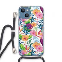 Tropisch 2: iPhone 13 mini Transparant Hoesje met koord