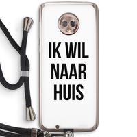Ik wil naar huis: Motorola Moto G6 Transparant Hoesje met koord