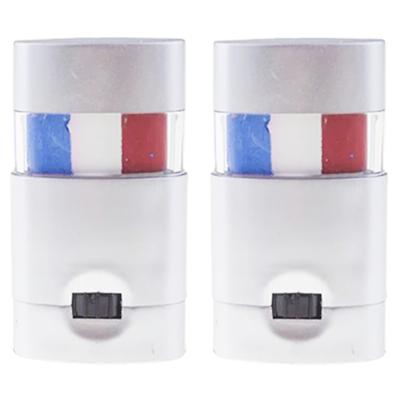 2x stuks schminkstiften Frankrijk rood wit blauw