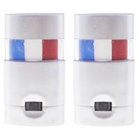 2x stuks schminkstiften Frankrijk rood wit blauw