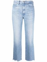 7 For All Mankind jean court Logan à taille haute - Bleu