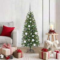 VidaXL Kunstkerstboom met 150 led met standaard groen 120 cm pe en pvc