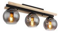 Globo Design plafondlamp Conni hout 3-lichts 15569-3D