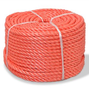VidaXL Touw gedraaid 12 mm 500 m polypropyleen oranje