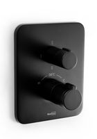 Blaufoss Smartbox Softline thermostatische inbouw douchekraan 2 functies mat zwart - thumbnail