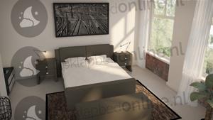 Opberg boxspring 140 x 200 cm- stofkleur 7010
