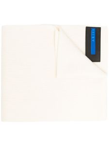Aries écharpe nervurée à patch logo - Blanc