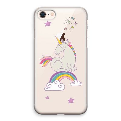 Regenboog eenhoorn: iPhone 8 Transparant Hoesje