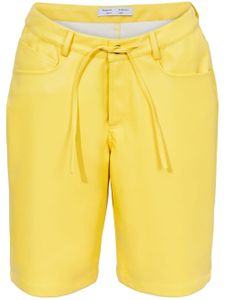 Proenza Schouler White Label bermuda en cuir artificiel - Jaune