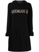 Alberta Ferretti robe Bohemian Life en maille intarsia - Noir