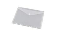 Documentenmap, met velcro sluiting, ft A4, geperforeerd, wit, pak van 10 stuks
