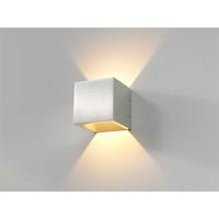 Artdelight Buitenlamp up down Cube 10cm-aluminium WL CUBE ALU