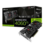 PNY Nvidia GeForce RTX 4060 Ti Videokaart XLR8 Gaming VERTO Overclocked Dual Fan 16 GB GDDR6-SDRAM PCIe x16 DisplayPort, HDMI NVIDIA G-Sync - thumbnail