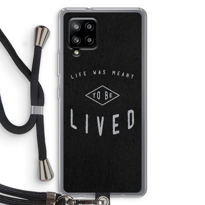 To be lived: Samsung Galaxy A42 5G Transparant Hoesje met koord