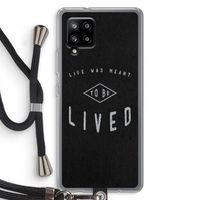 To be lived: Samsung Galaxy A42 5G Transparant Hoesje met koord
