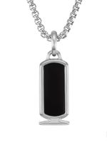 David Yurman pendentif Cairo Cartouche en argent sterling serti d'onyx - thumbnail