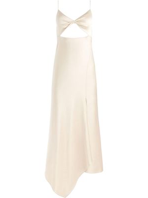 alice + olivia robe Harmony mi-longue à détail torsadé - Tons neutres