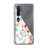 Gekleurde driehoekjes pastel: Xiaomi Mi Note 10 Transparant Hoesje